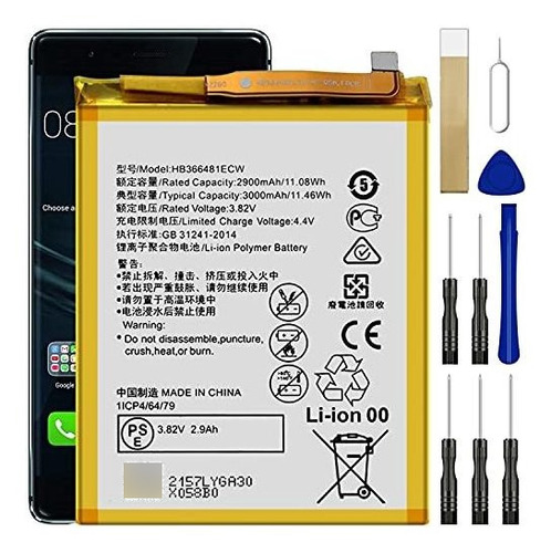 Para Huawei P10 Lite Was-l03t Hb366481ecw-11 Batería De Repu