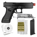 Pistola Airsoft A Gás Rossi V17 Gbb Blowback Glock Com Recuo