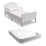 Cama  Infantil De Madera Dream On Me Blanco Con Colchon