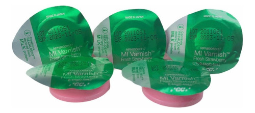 Kit De 5 Pastas Barniz Mi Varnish Gc Sabor Fresa Y Menta