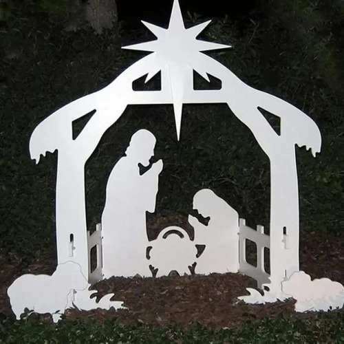 Tarjeta Exterior Con Estampado De Nacimiento De Jesús Para D