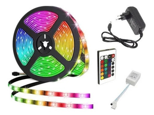 Tira Cinta 300 Led 5mt Rgb 5050 Muticolor Dj