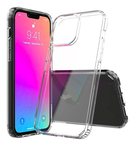 Funda Uso Rudo Acrilico Transparente Para iPhone SE 12 13