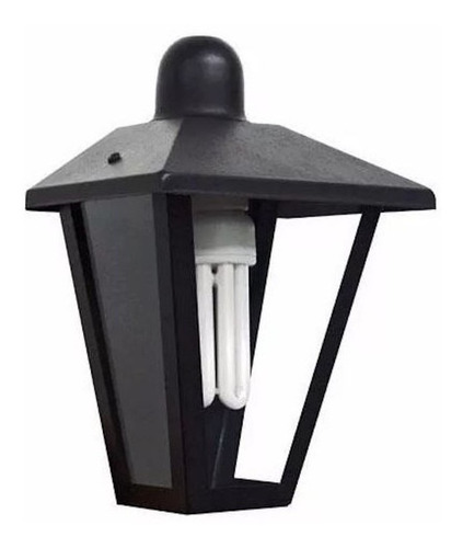 Lámpara Farol Led De Pared Ferrolux F-124 Color Negro Texturado 220v