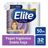 Papel Higiénico Elite 50 Mts Doble Hoja X 32 Rollos Ultra