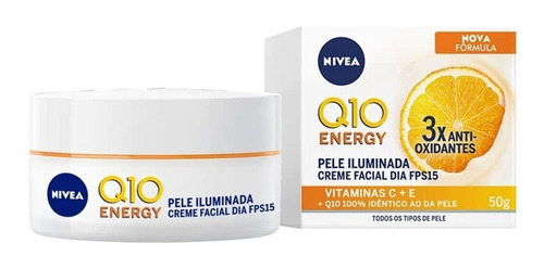 Creme Facial Antissinais Q10 Energy Dia Fps15 50g Vitamina C