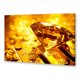 Cuadro 50x75cm Oro Gold Barra Lingotes Dinero Dorado P1