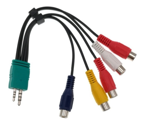 Cable 5 Rca Componente Hembra A 3.5mm + 2.5mm Macho