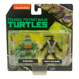 Tortugas Ninja Set 2 Figuras Raphael Y Foot Soldier Int81140