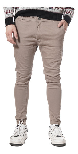 Pantalon Hombre Corte Chino Chupin Elastizado