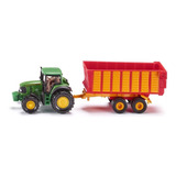 John Deere With Silage Trailer By Siku # 1650  1/76 Aprox