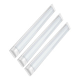 3un Luminaria Led Tubular 60cm Slim 18w 6500k Branco Frio