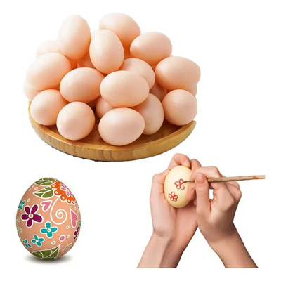Decoração De Páscoa De Ovos De Plástico Pintados Simulados D