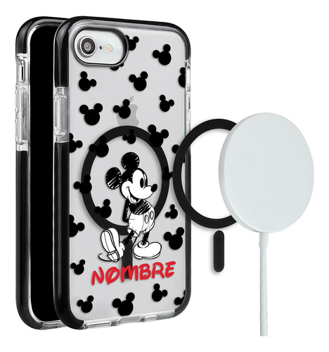 Funda Para iPhone Magsafe Mickey Mouse Personalizada Nombre