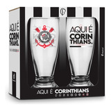 Copo Munich Cerveja Chopp C/ 2un 200ml Corinthians Oficial