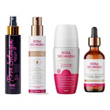 Kit 4 Rosa Selvagem Óleo+ácido +sérum Facial E Desodorante