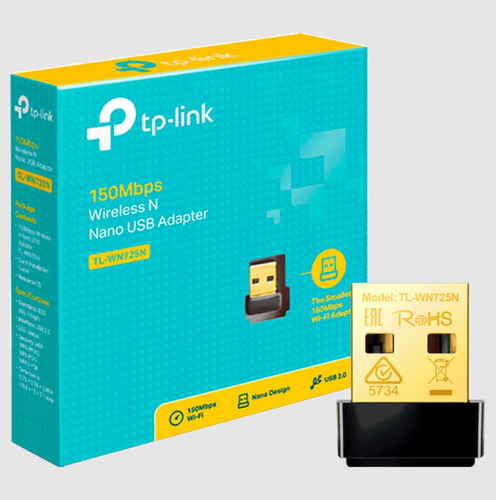 Adaptador Wifi Tplink Tl-wn725n Negro