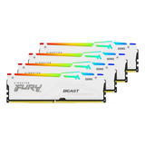 Kingston Fury Beast Rgb Blanco 64gb (4x16gb) Cl40 Ddr5 Xmp |