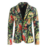 Chaqueta Tipo Blazer De Un Solo Pecho Con Estampado De D Coa