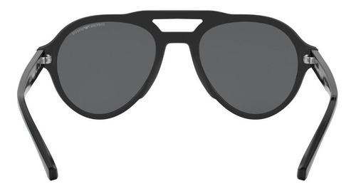 Emporio Armani Modern Pilot Lentes De Sol Polarizados Nuevos Color Del Armazón Negro Color De La Lente Negro