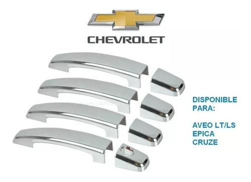 Kit Cobertor Manillas Cromadas Chevrolet Epica Aveo Lt Cruze Foto 2