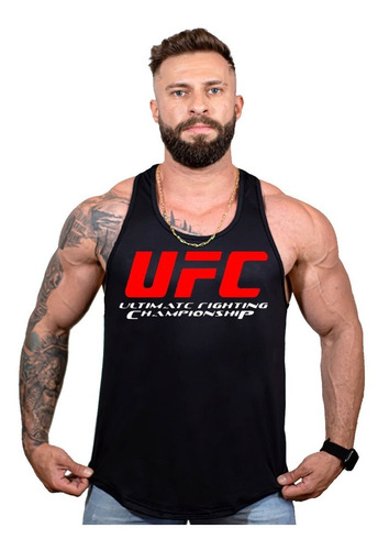 Regata Masculina Ufc Longline Mma Academia Treino Luta   