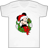 Camiseta Navidad Mickey Bca Urbanoz