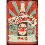 Placa De Metal Dr. Pepper, Señales De Estaño Adverten...