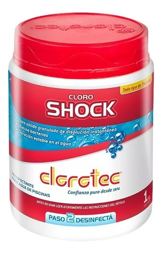 Cloroshock Disolución Instantánea Clorotec Pileta X 1 Kg 