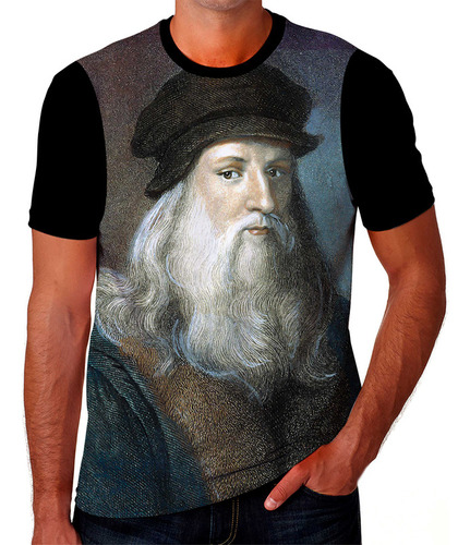 Camiseta Camisa Leonardo Da Vinci Pintor Sucesso Em Alta K03