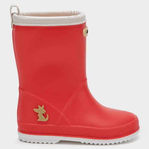 Bota De Agua Roja Ribete Blanco Coyote Kids