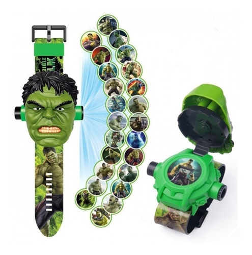 Avengers Hulk Reloj Proyector Infantil 24 Imagenes