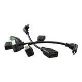 Kit 4 Cables Micro Hdmi Tipo D 1.4 Macho A Mini Hdmi Tipo C