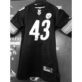 Jersey Pisttburght Steelers Xl Youht Polamalu 43 Bordado Rbk