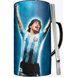 Vaso Guira Ploteado Maradona Diez Campeon Argentina C/ Peine