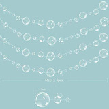 4 String Flat Under The Sea White Bubble Garlands For Little