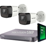Kit Seguridad Hikvision Dvr 4k 4ch + 2 Camaras 5mp + 1 Tb