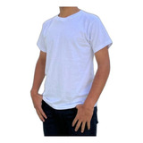 Camiseta Camisilla Blanca Básica Cuello Redondo Adulto