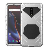 Carcasa Compatible Con One Plus 6t Anticaídas Tpu Plateado