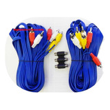 Cables Rca 2 Unid De 10 Metros Cada Uno + Copla 3x3
