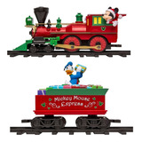 Tren Mickey Mouse Lionel Con Control Remoto Navidad Juguete Color Rojo