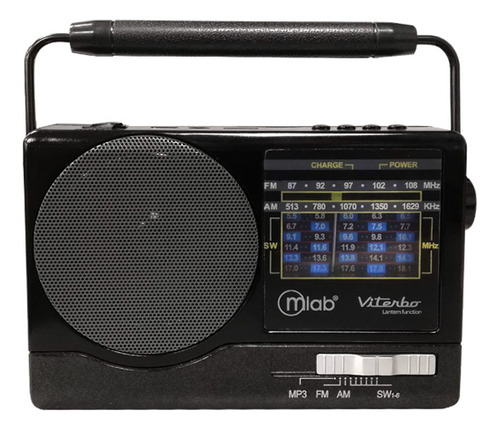 Radio Retro Mlab Viterbo 9145 Bluetooth Usb Fm Negro