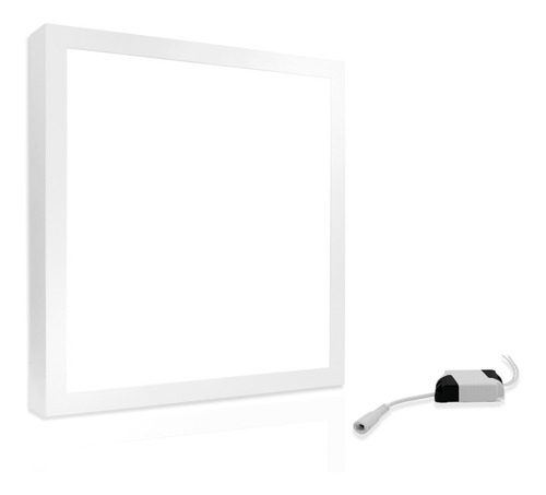 Led Painel Plafon Sobrepor 36w 40x40 Quadrado Branco Quente