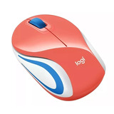 Mouse Mini Logitech Wireless M187 Coral