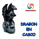 Figura De Resina Dragon En Casco #165