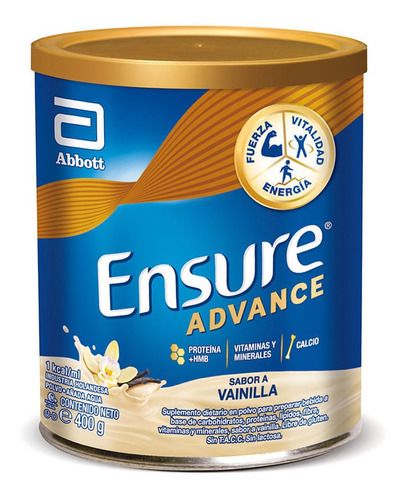 Suplemento Ensure Advance En Polvo Sabor A Vainilla X 400 G