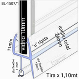 Burlete Para Mampara Inferior Puerta Pivotante 10mm (1.1mt)
