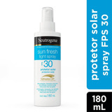 Neutrogena Sun Fresh Protetor Solar Light Spray Fps30 180ml