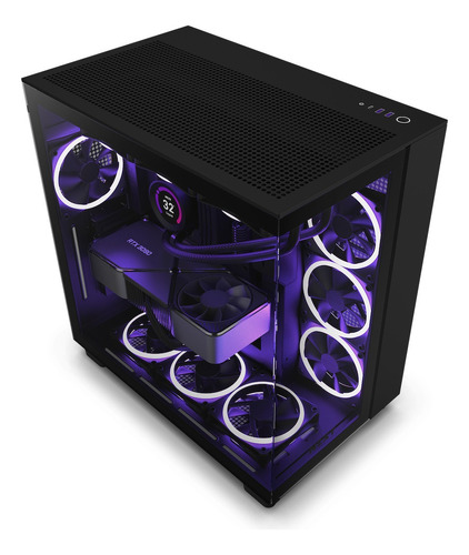 Gabinete Nzxt H9 Flow Mid-tower Negro