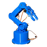 Brazo Robot Azul 6 Grados Para Ios + Codigo